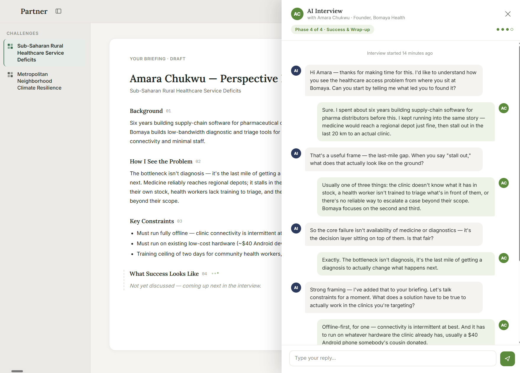 Screenshot: AI elicitation