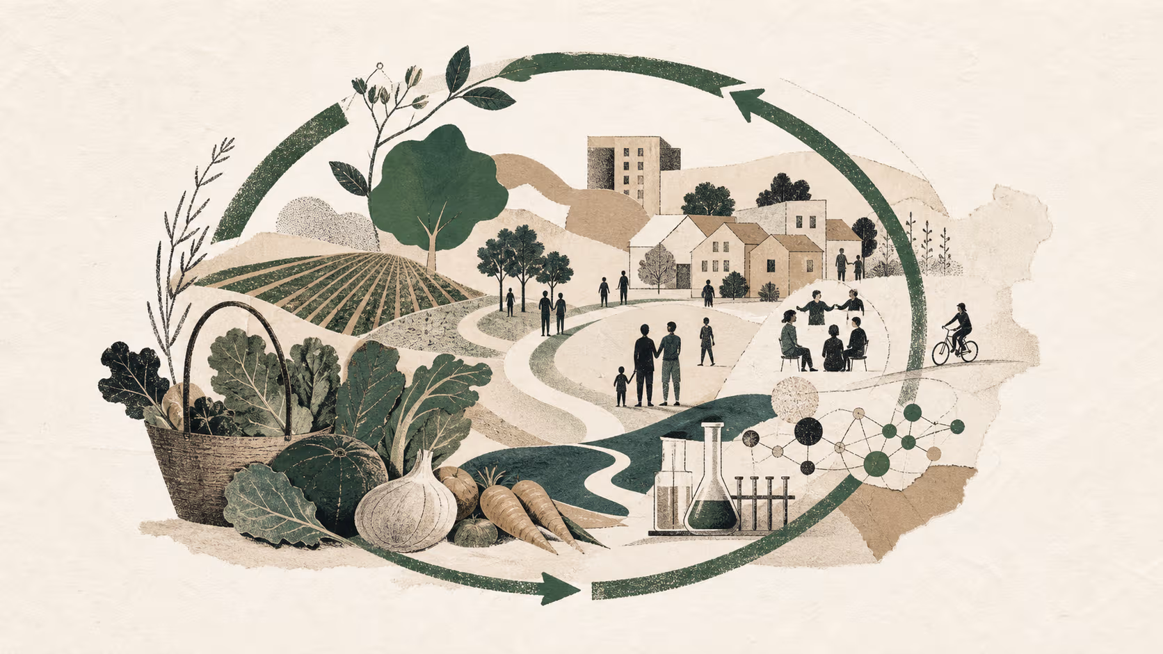 A local food and preventive-health ecosystem connecting farms, communities, healthcare, and life sciences